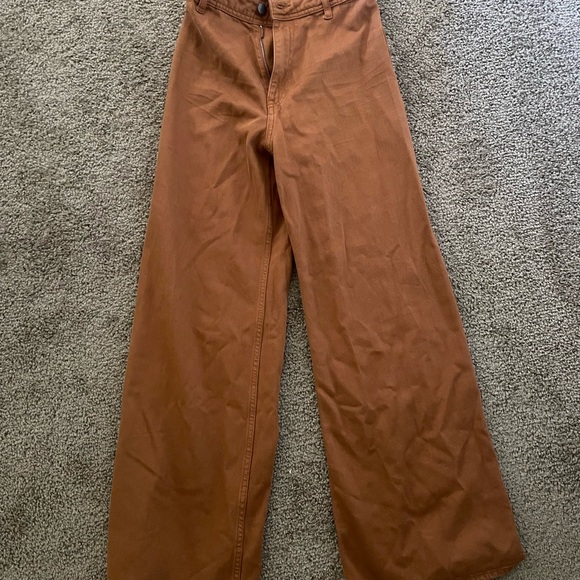 H&M high-waisted wide-cut jeans (size 0) - Picture 2 of 7